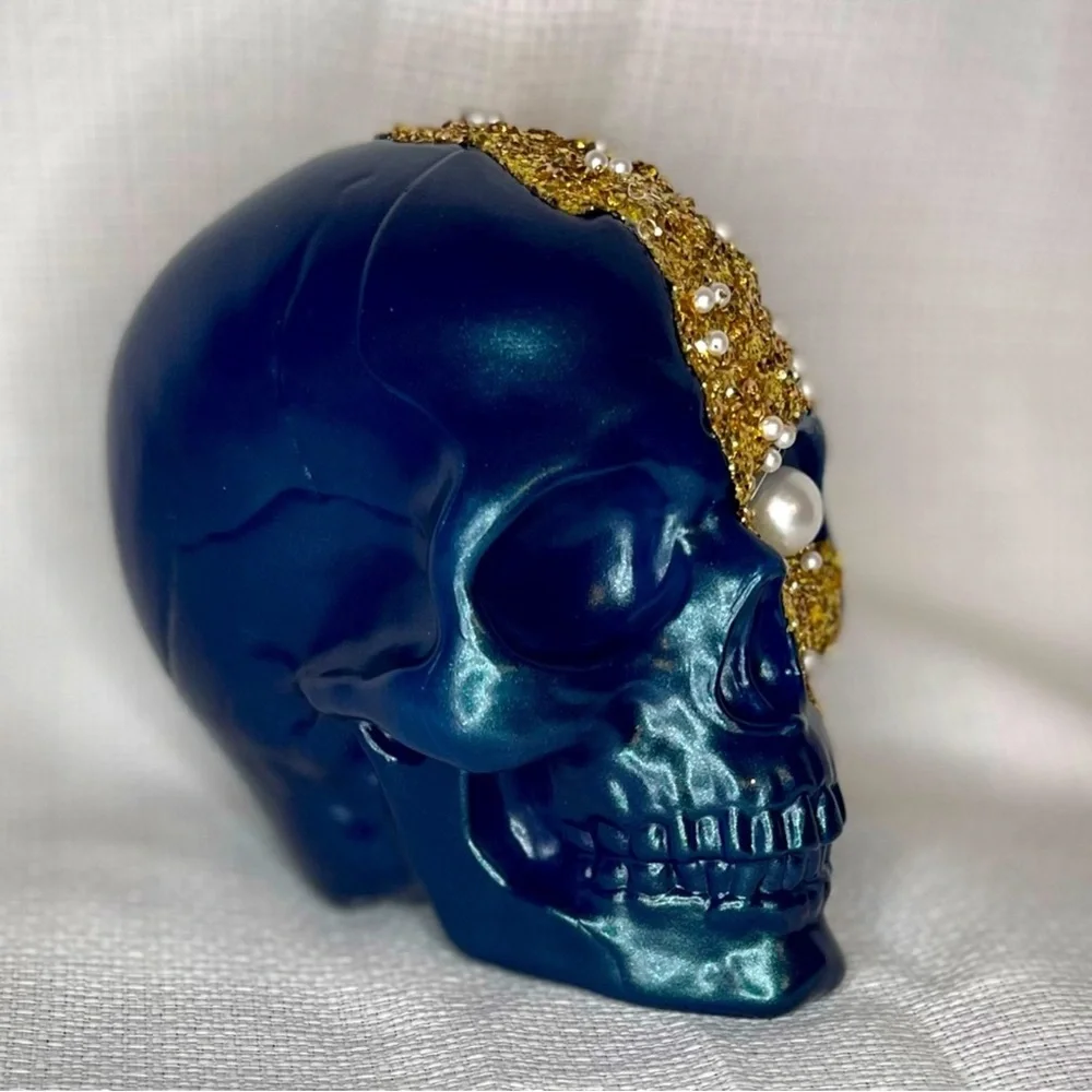 3 for $15 SALE Target Bullseye Halloween Black Blue Gold Decorative Skull